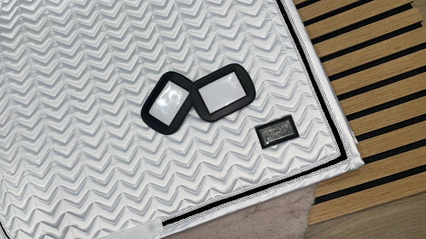 Wit Dressuur Full Zwart glitter