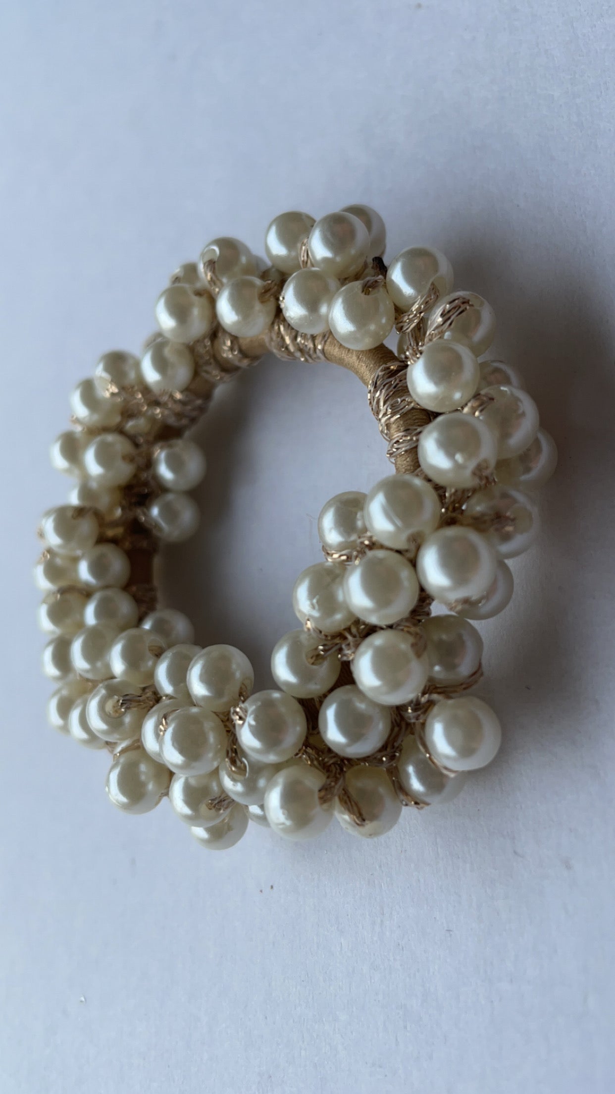 Knotband Pearl Wit/Beige