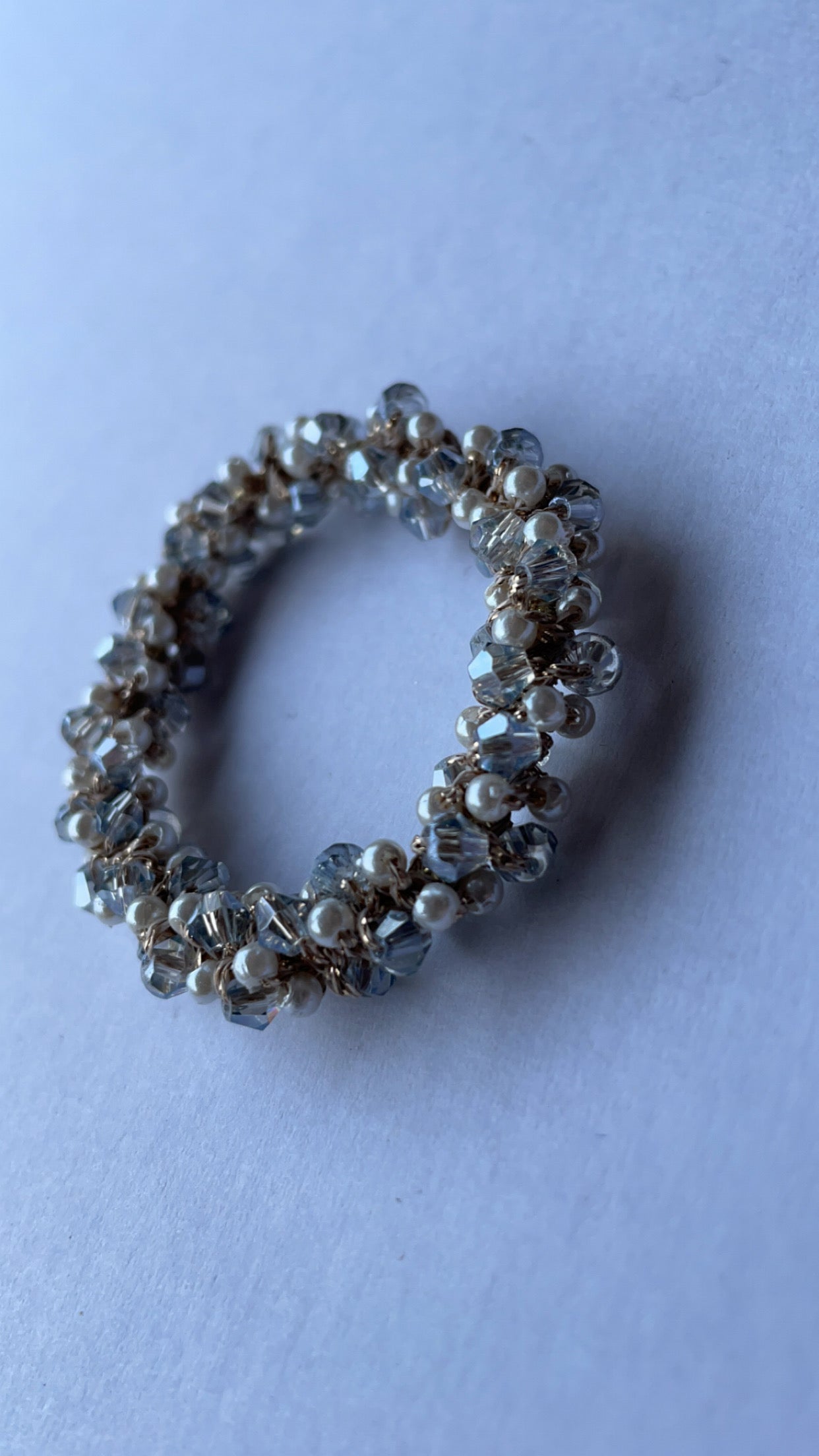 Knotband Glossy Lichtgrijs