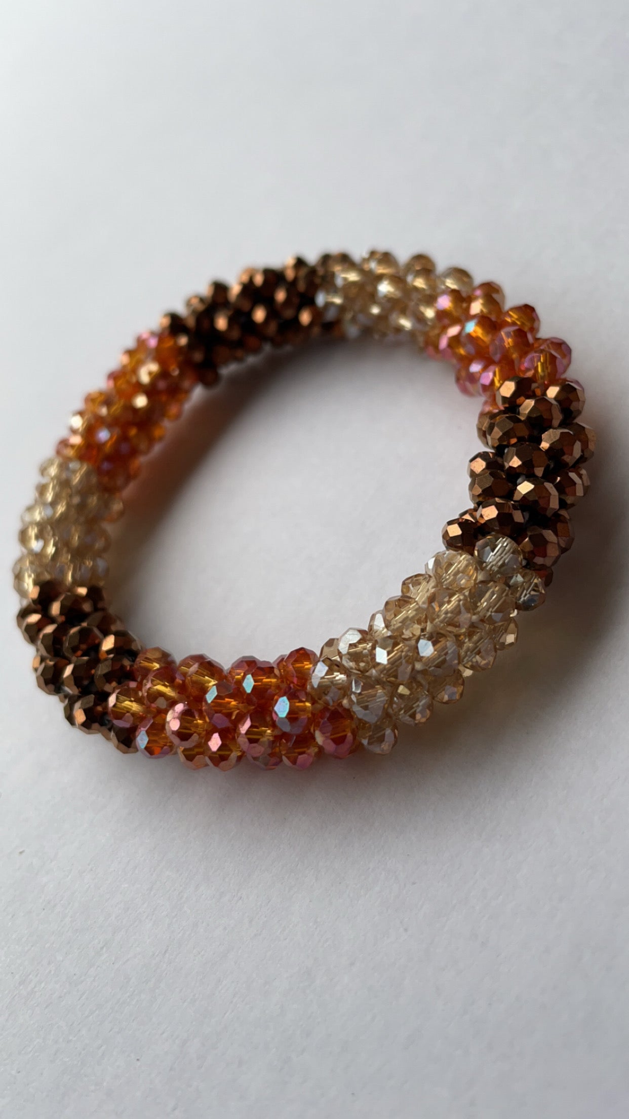 Knotband Classic 3 color Oranje, Bruin, Beige