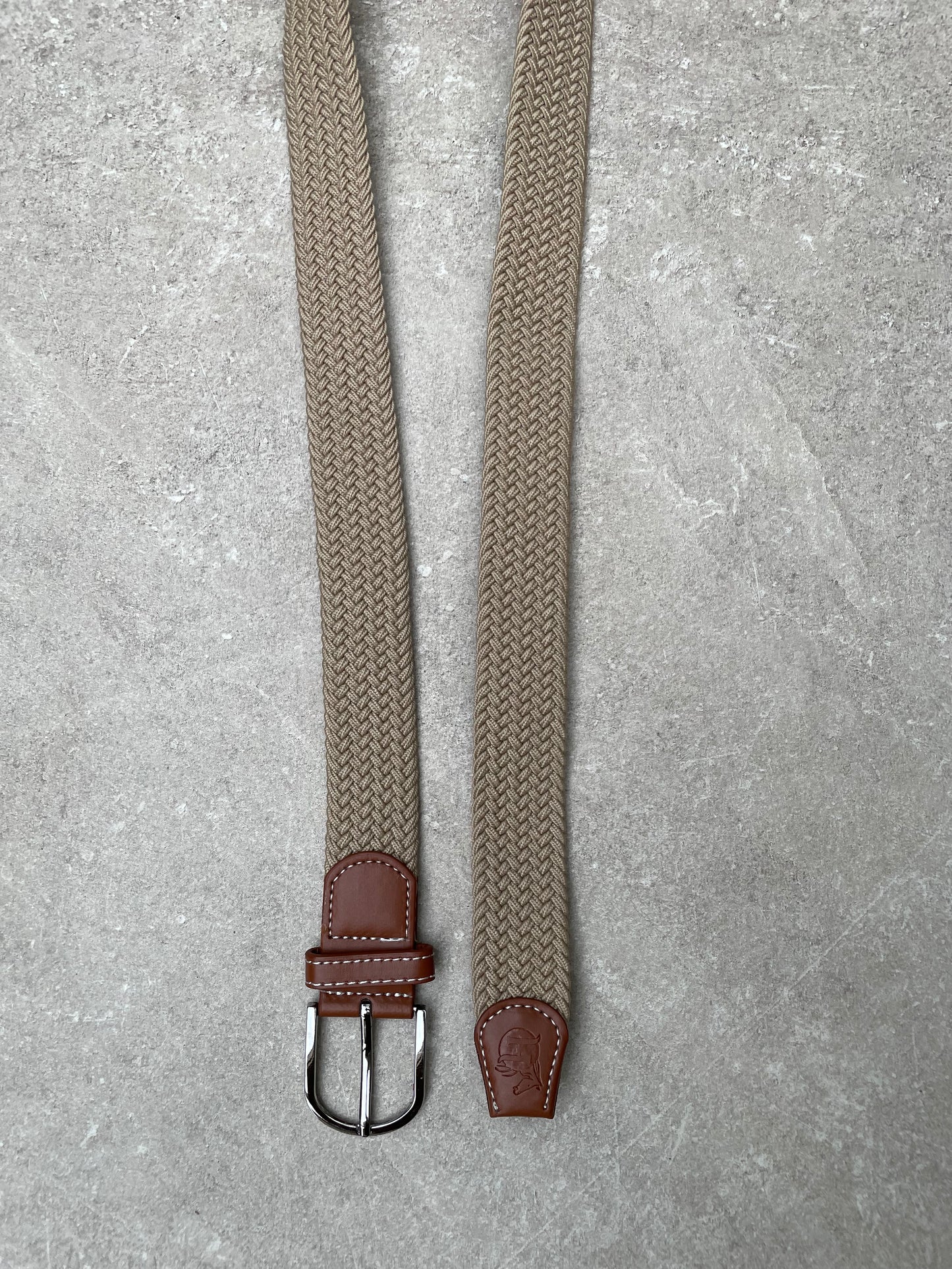 Elastische broekriem taupe