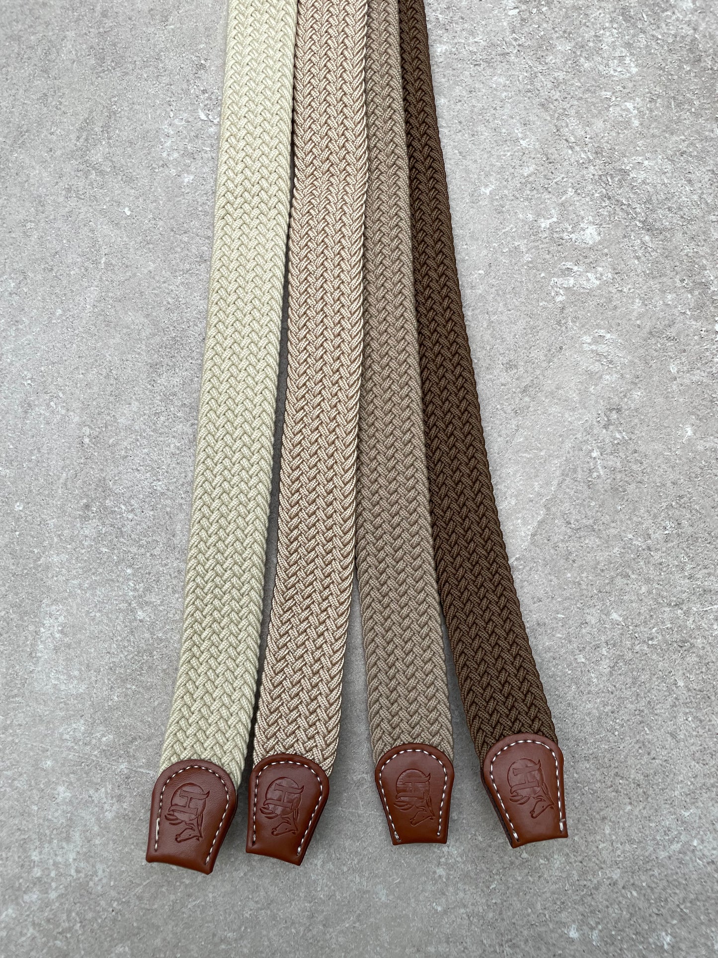 Elastische broekriem beige