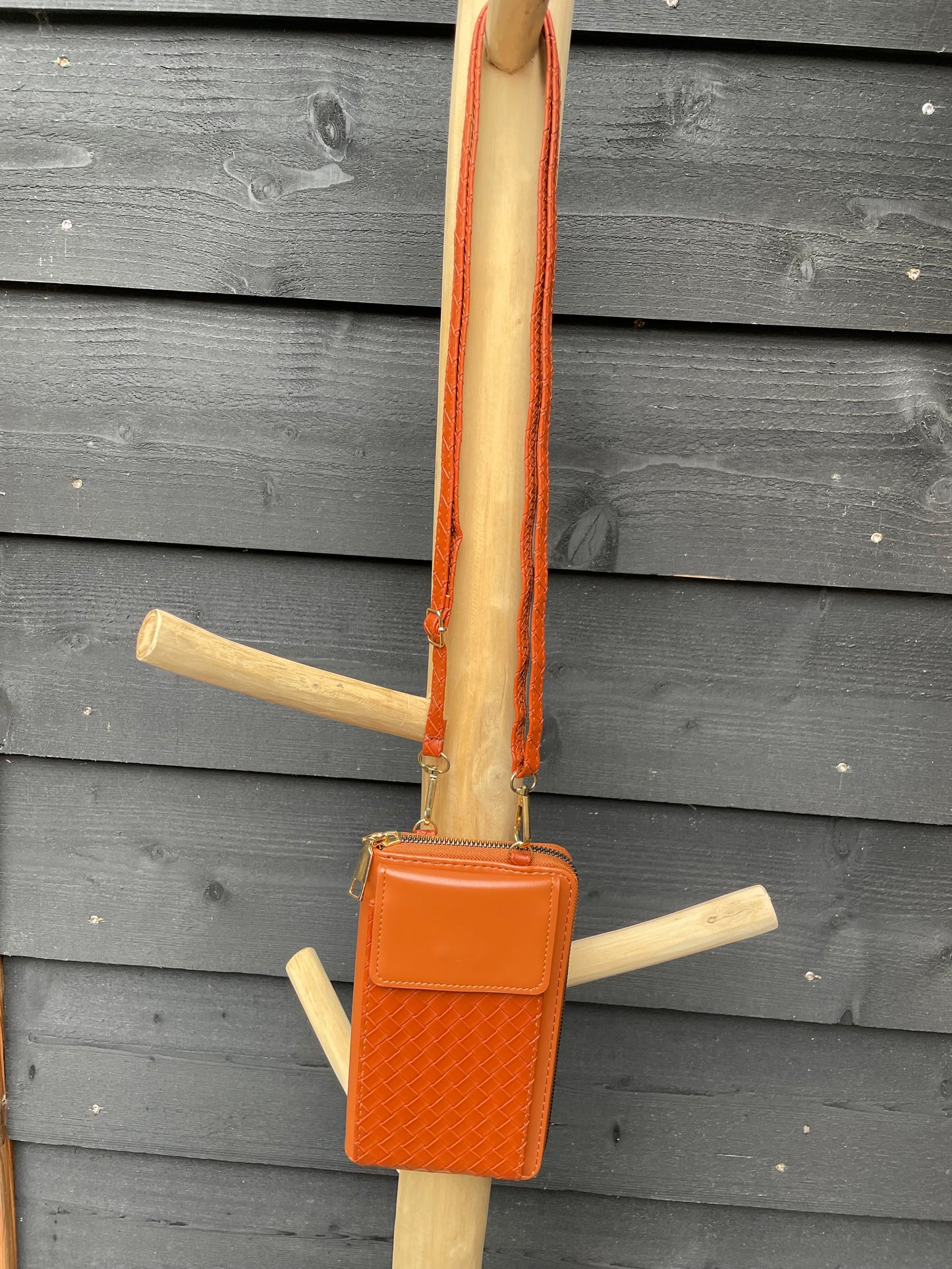 Portemonnee/telefoontasje Cognac