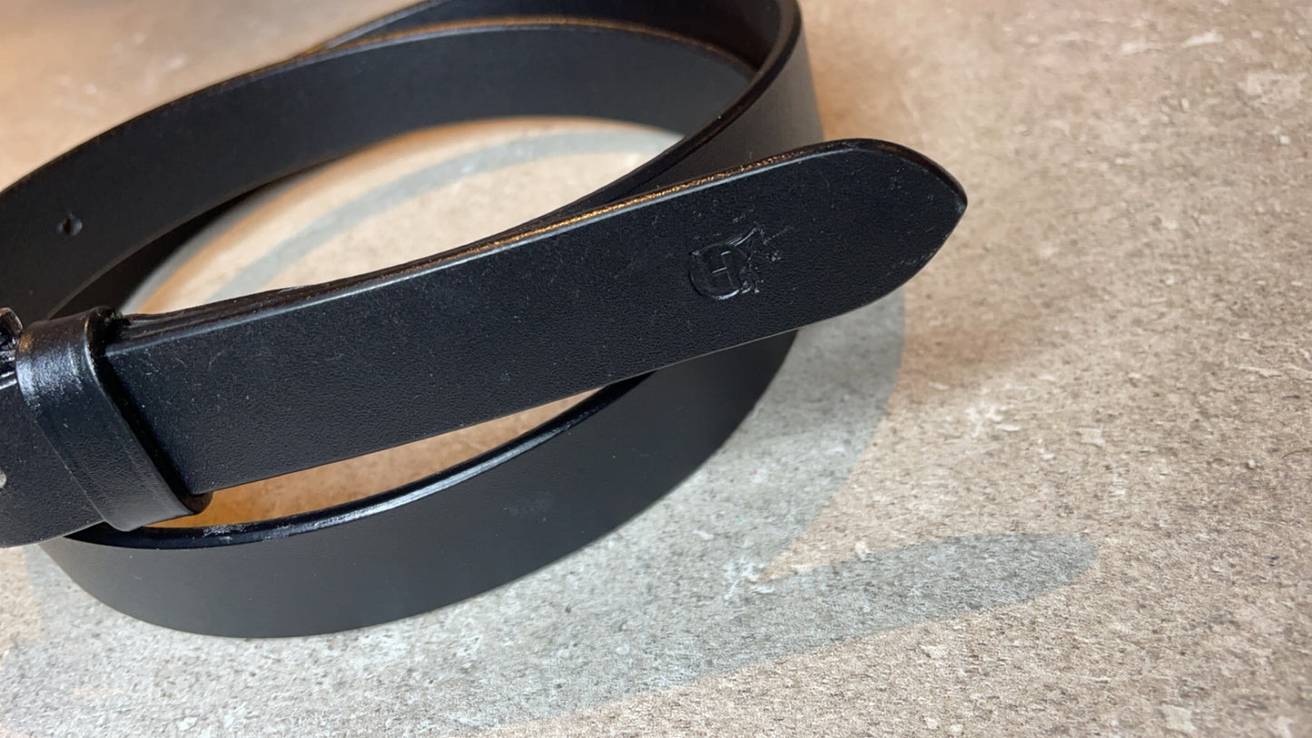 Leren broekriem zwart