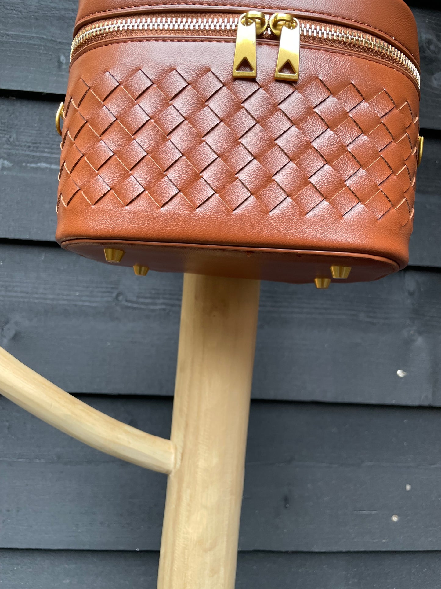 Gevlochten tas Cognac