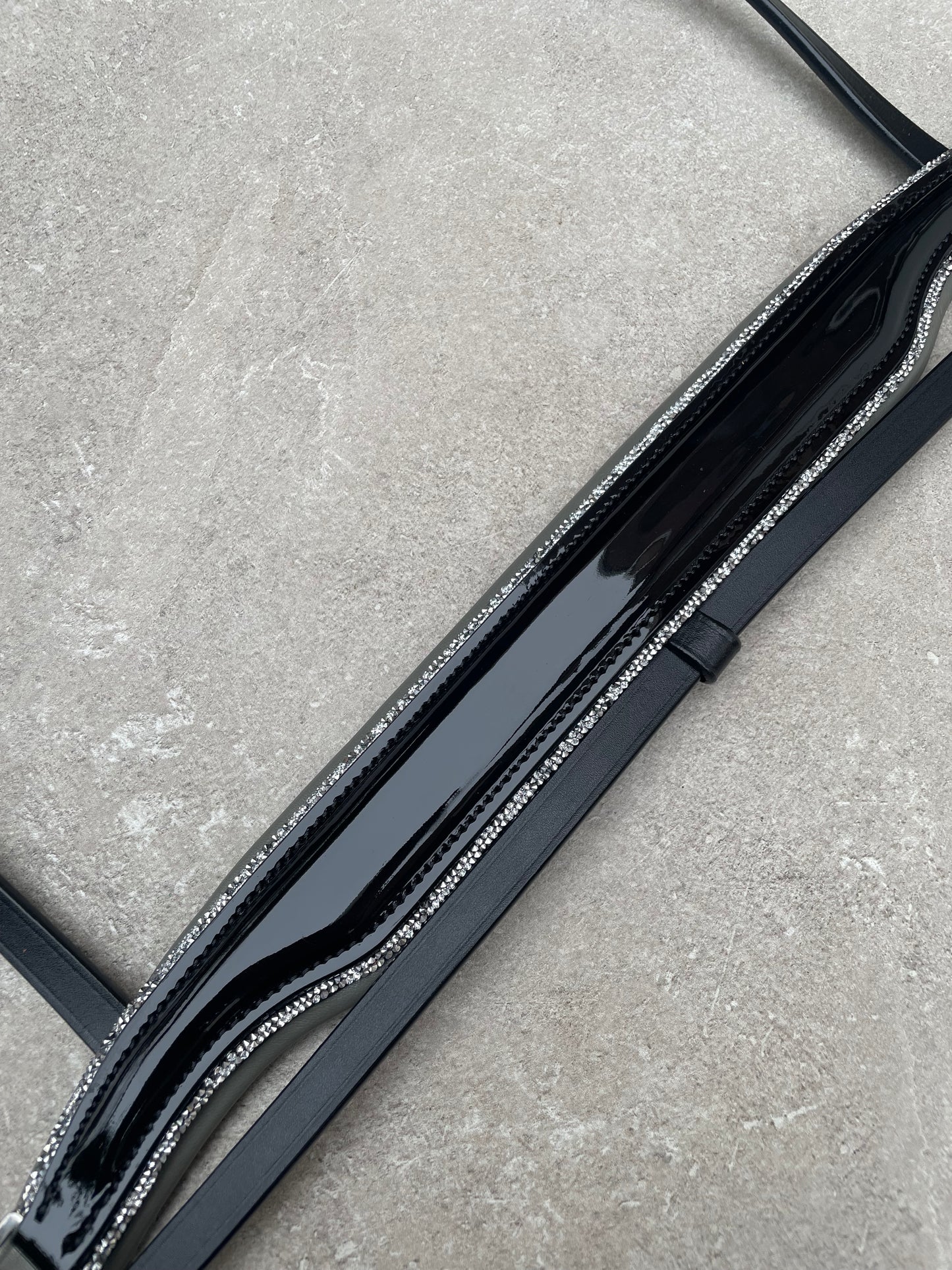 Hoofdstel Zilver Rocktrim Grijs onderlegd, lak