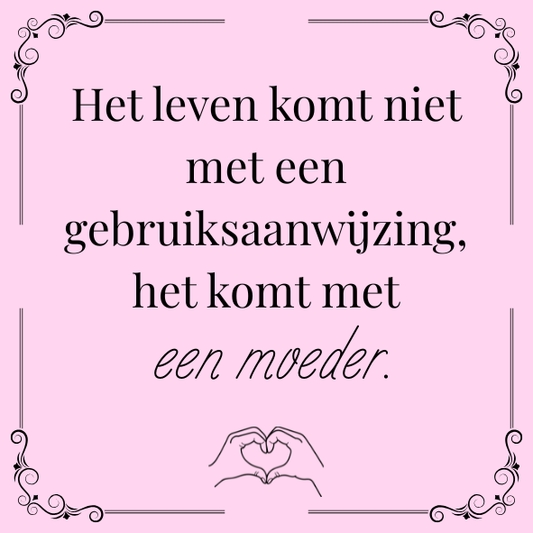 ''Het leven komt niet met een gebruiksaanwijzing..''