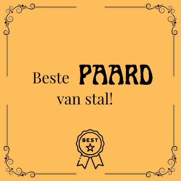 ''Beste paard van stal!''