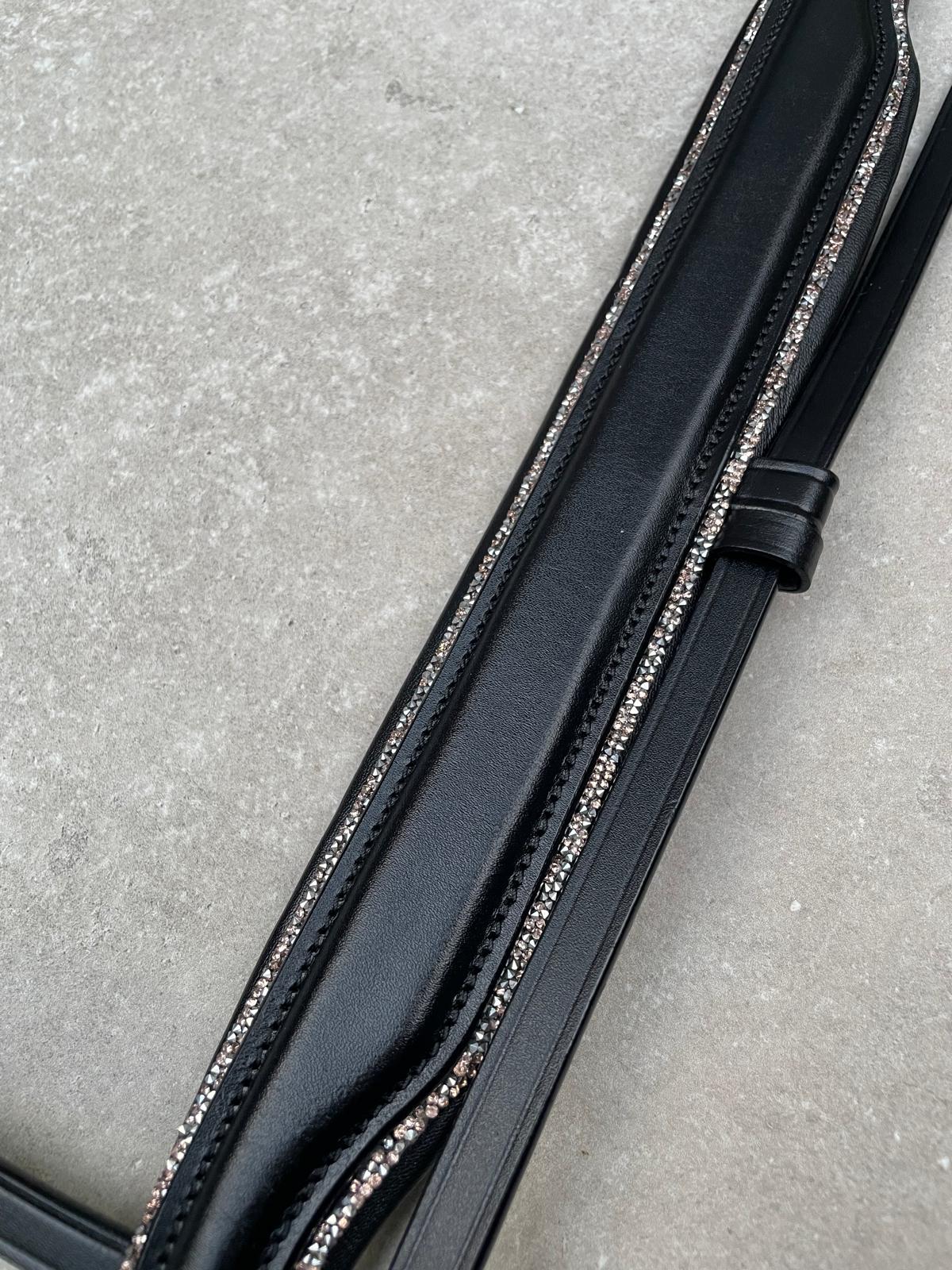 Neusriem Rocktrim Rosegoud Mat leer