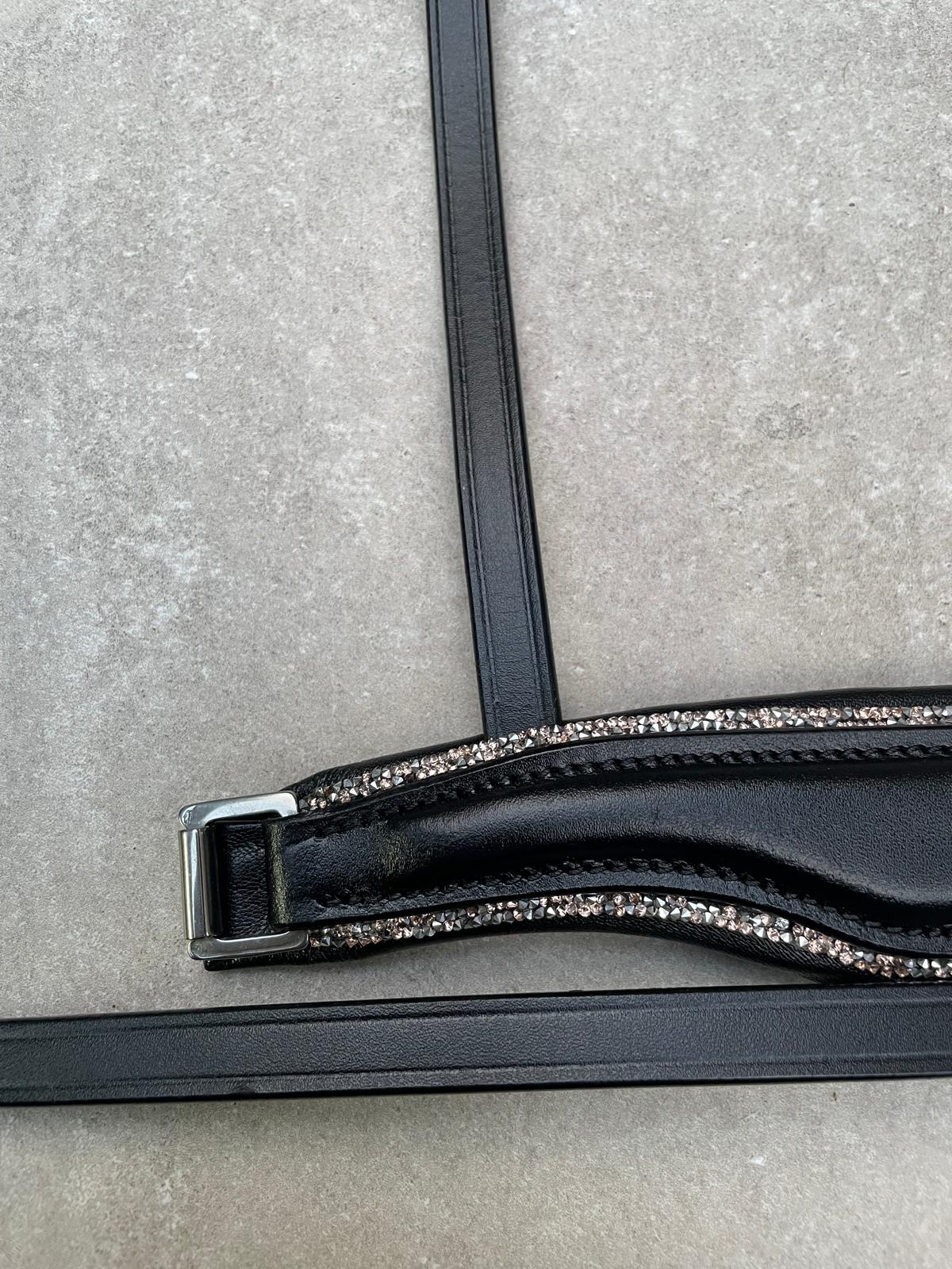 Neusriem Rocktrim Rosegoud Mat leer