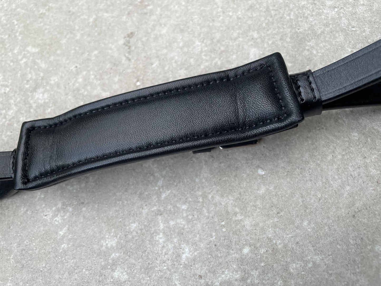 Neusriem Rocktrim Navy Lak leer