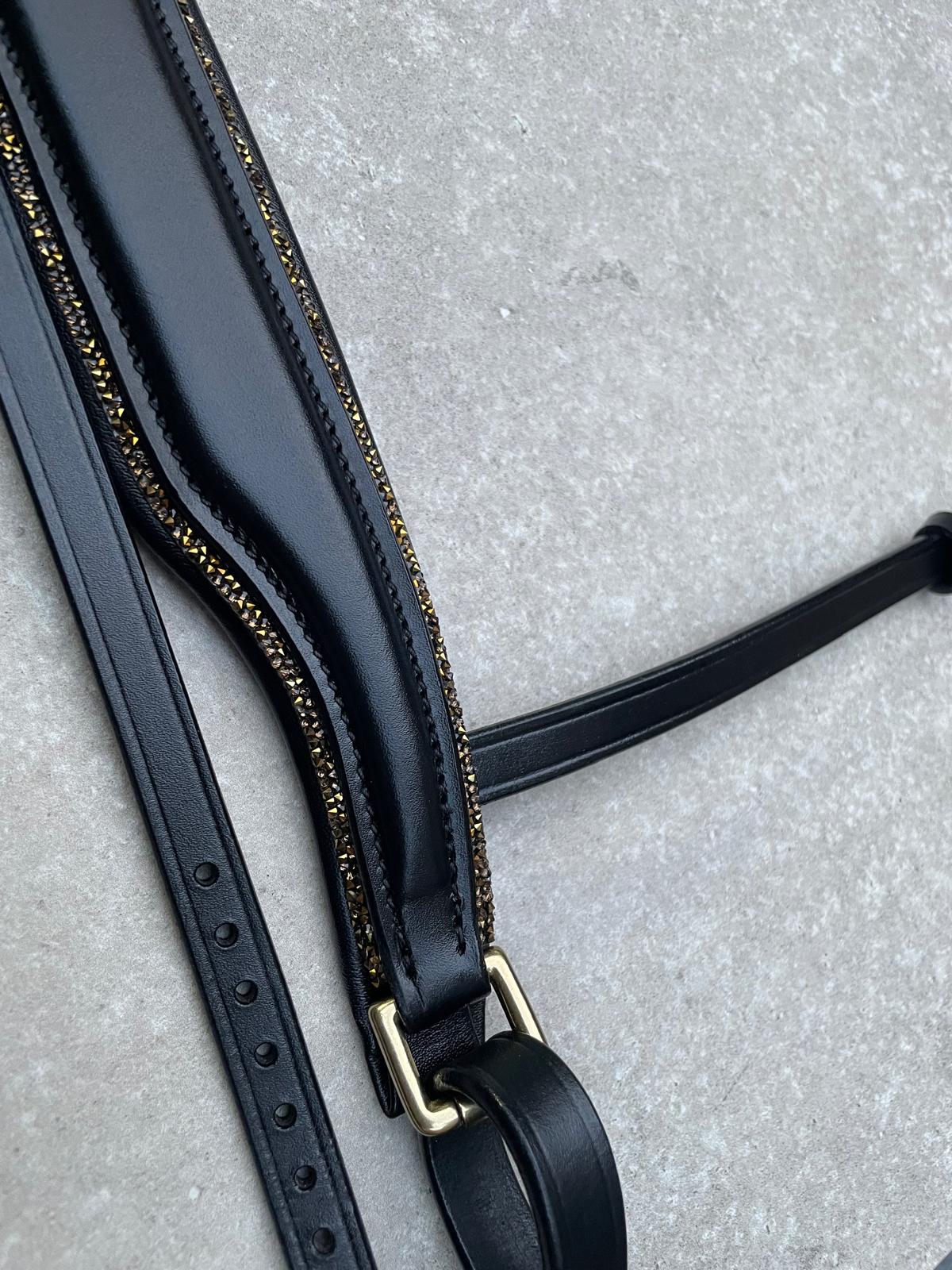 Neusriem Rocktrim Goud Mat leer