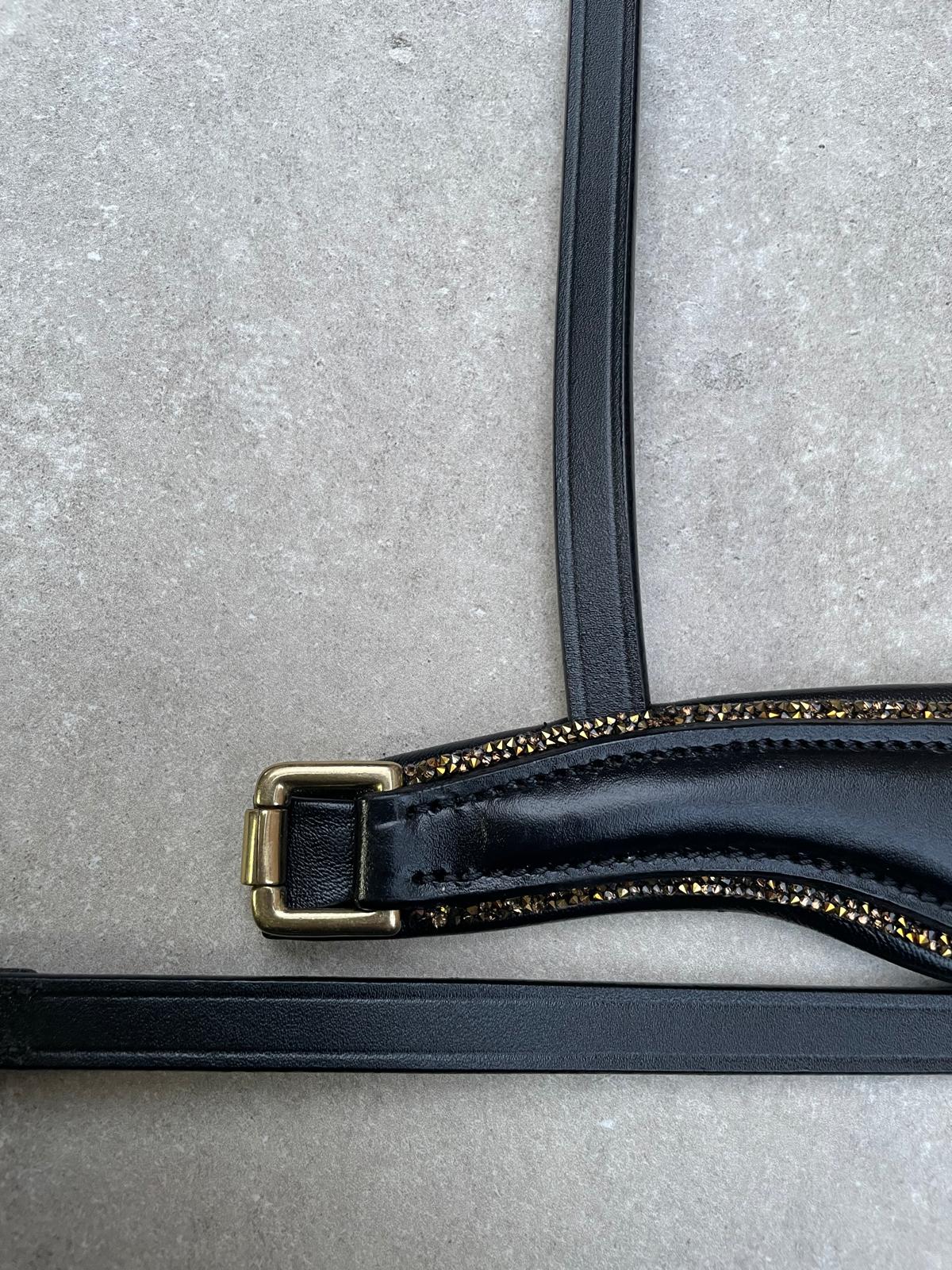 Neusriem Rocktrim Goud Mat leer