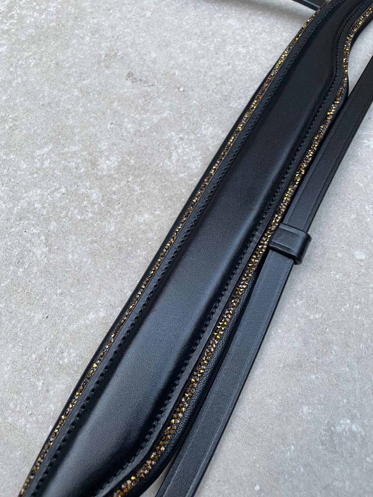 Neusriem Rocktrim Goud Mat leer