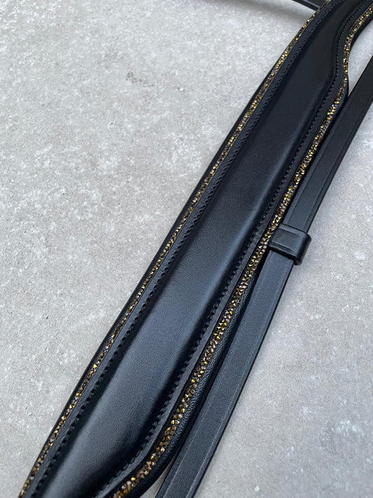 Neusriem Rocktrim Goud Mat leer