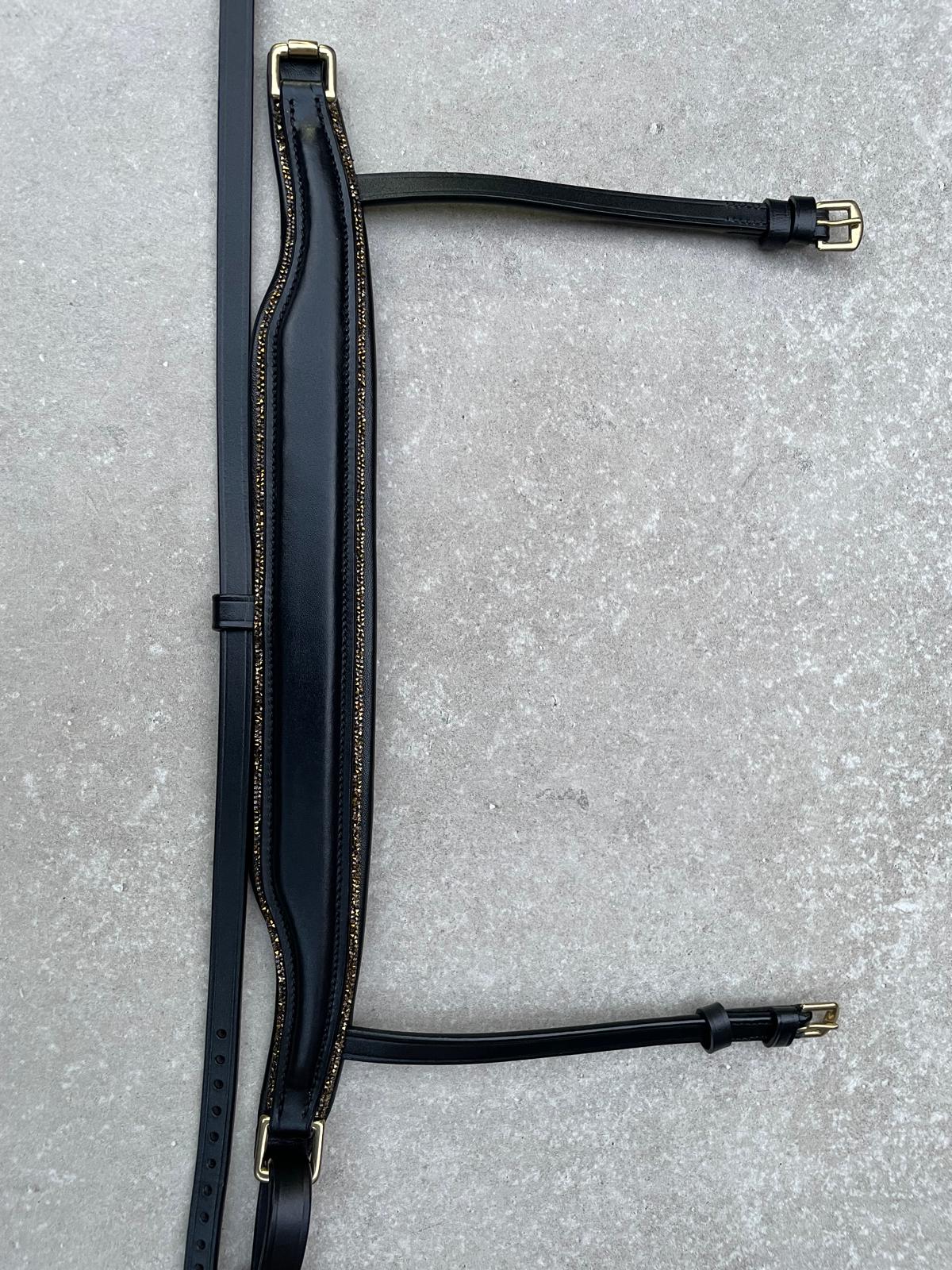 Neusriem Rocktrim Goud Mat leer