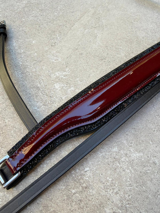 Neusriem Rocktrim Zwart Small rocktrim, Burgundy Lak leer
