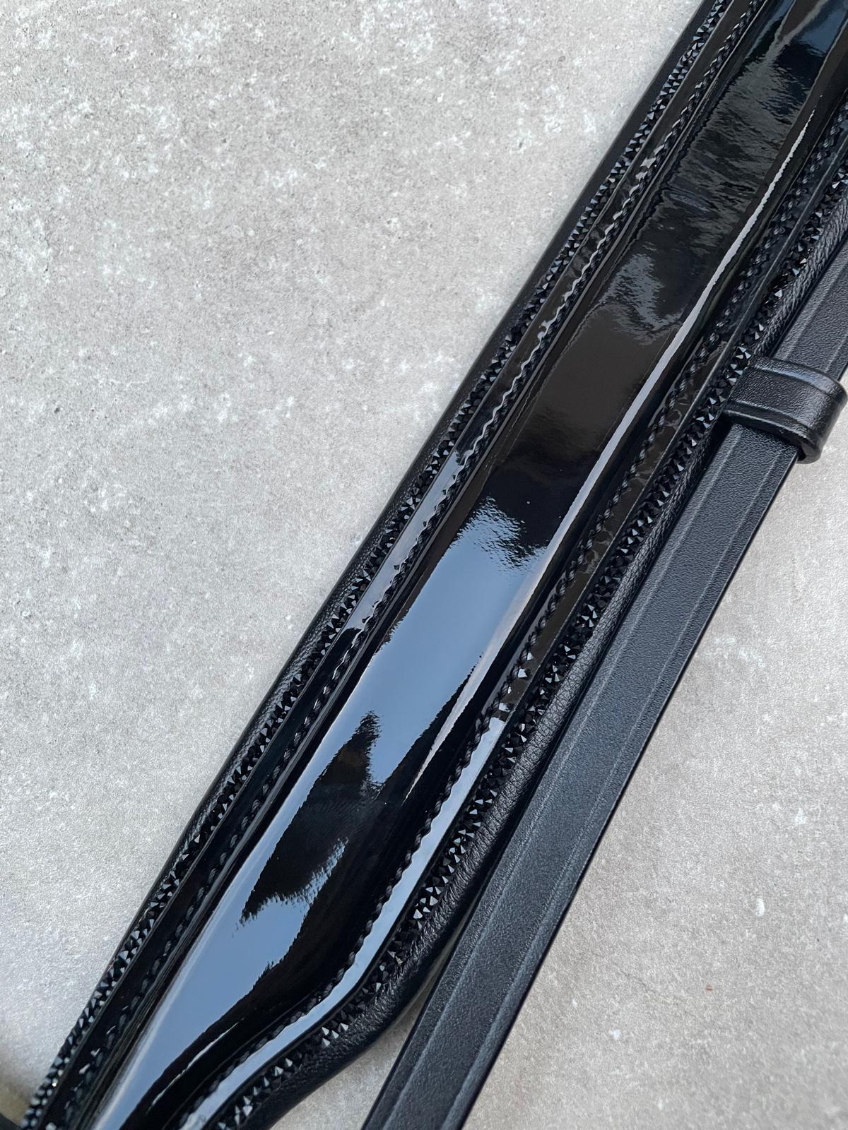 Neusriem Rocktrim Zwart Lak leer