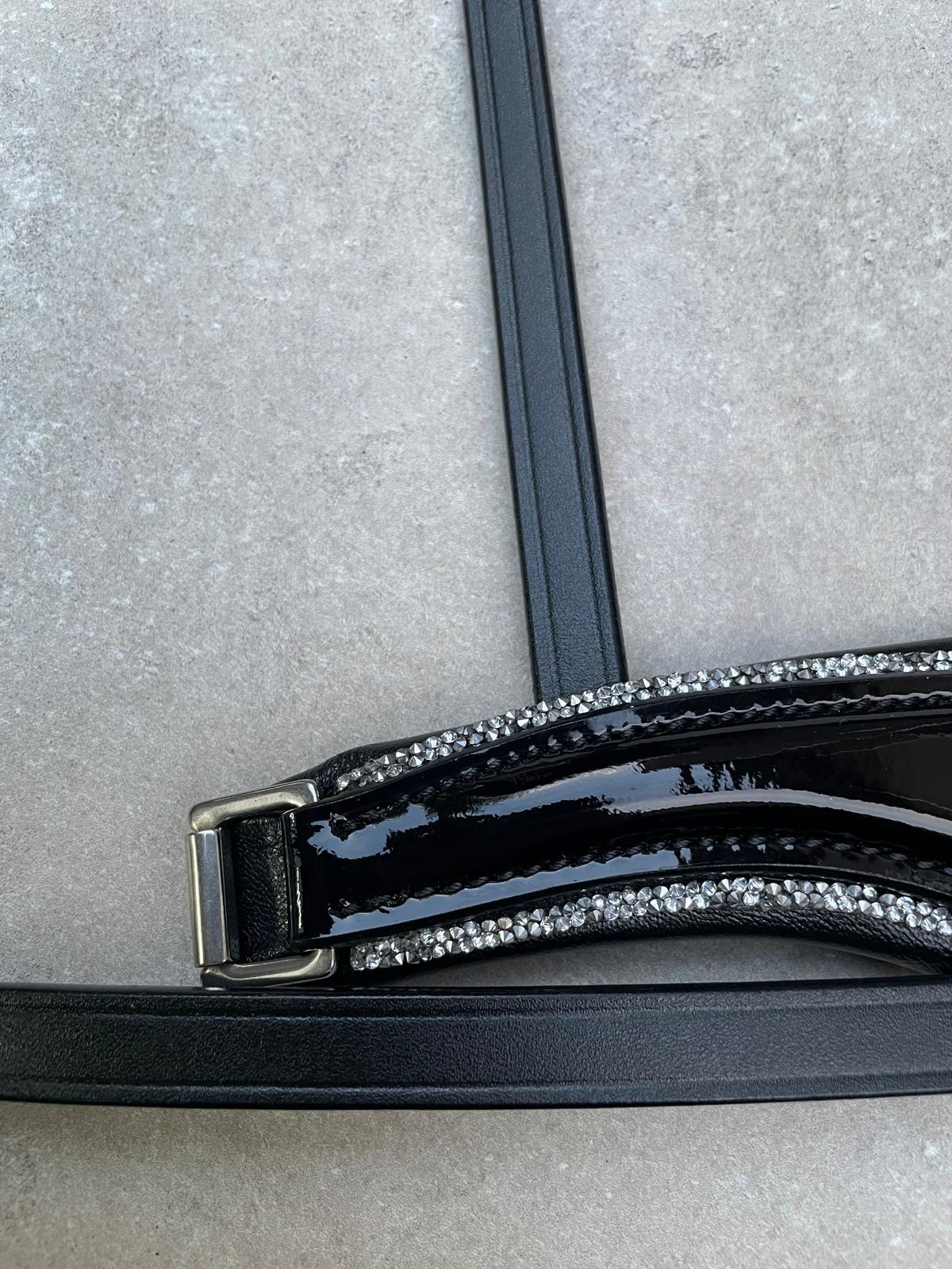 Neusriem Rocktrim Silver Lak leer