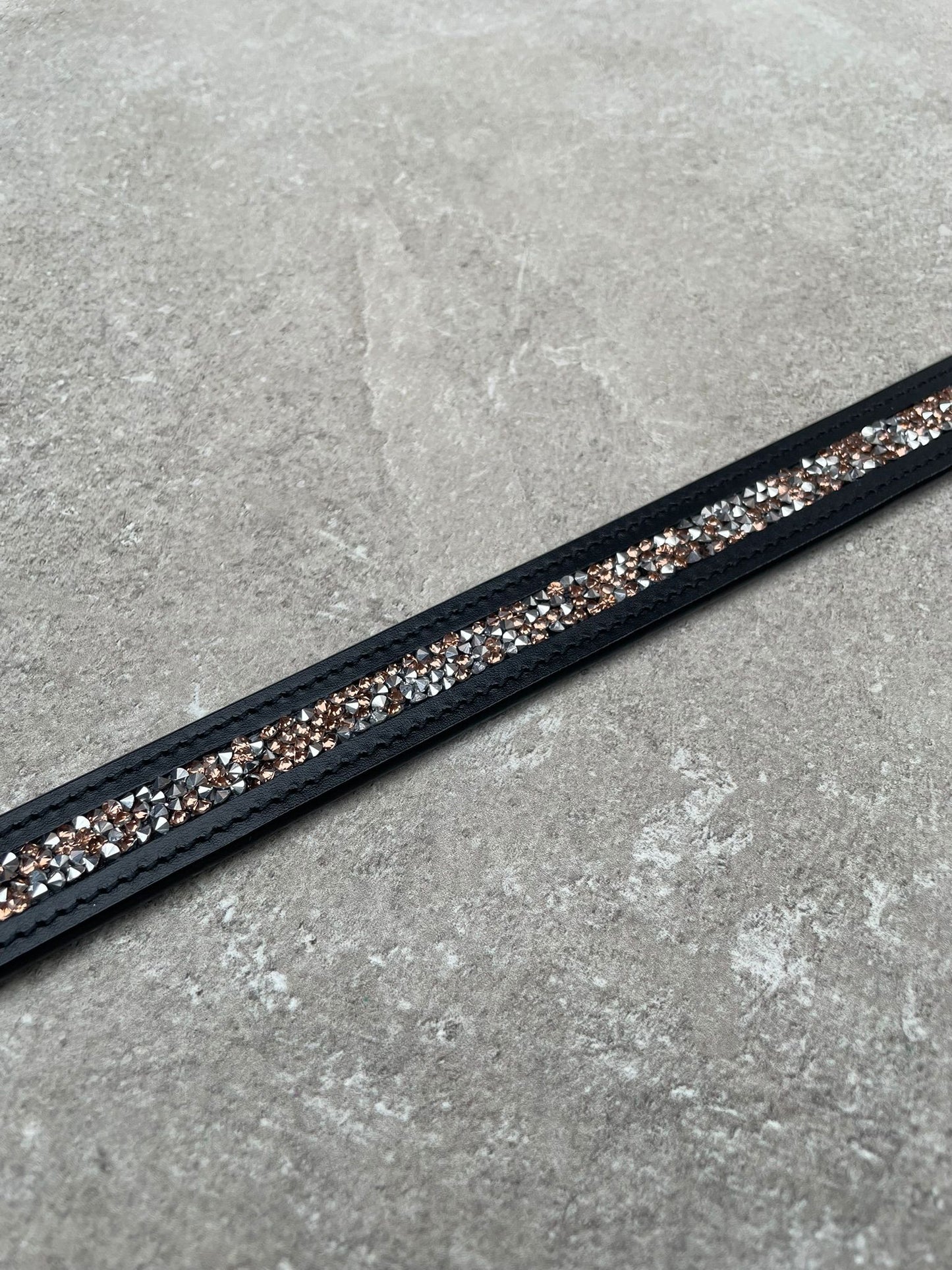 Leren broekriem Rocktrim Rosegoud
