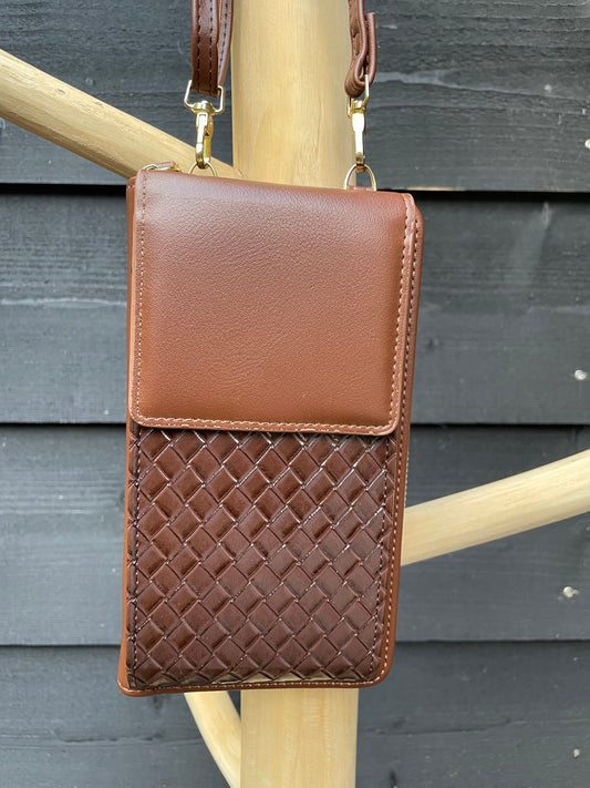 Portemonnee/telefoontasje Donkerbruin