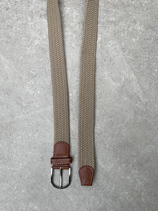 Elastische broekriem taupe