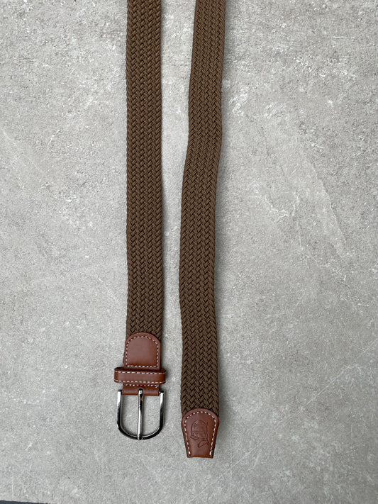 Elastische broekriem donkerbruin