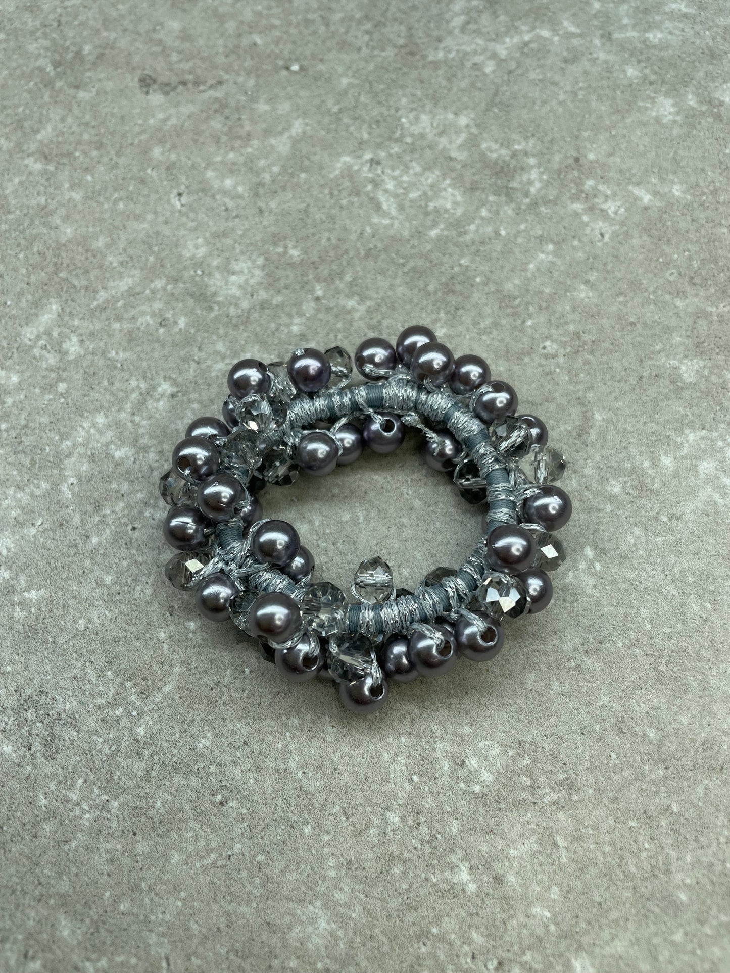 Knotband Shine Grijs