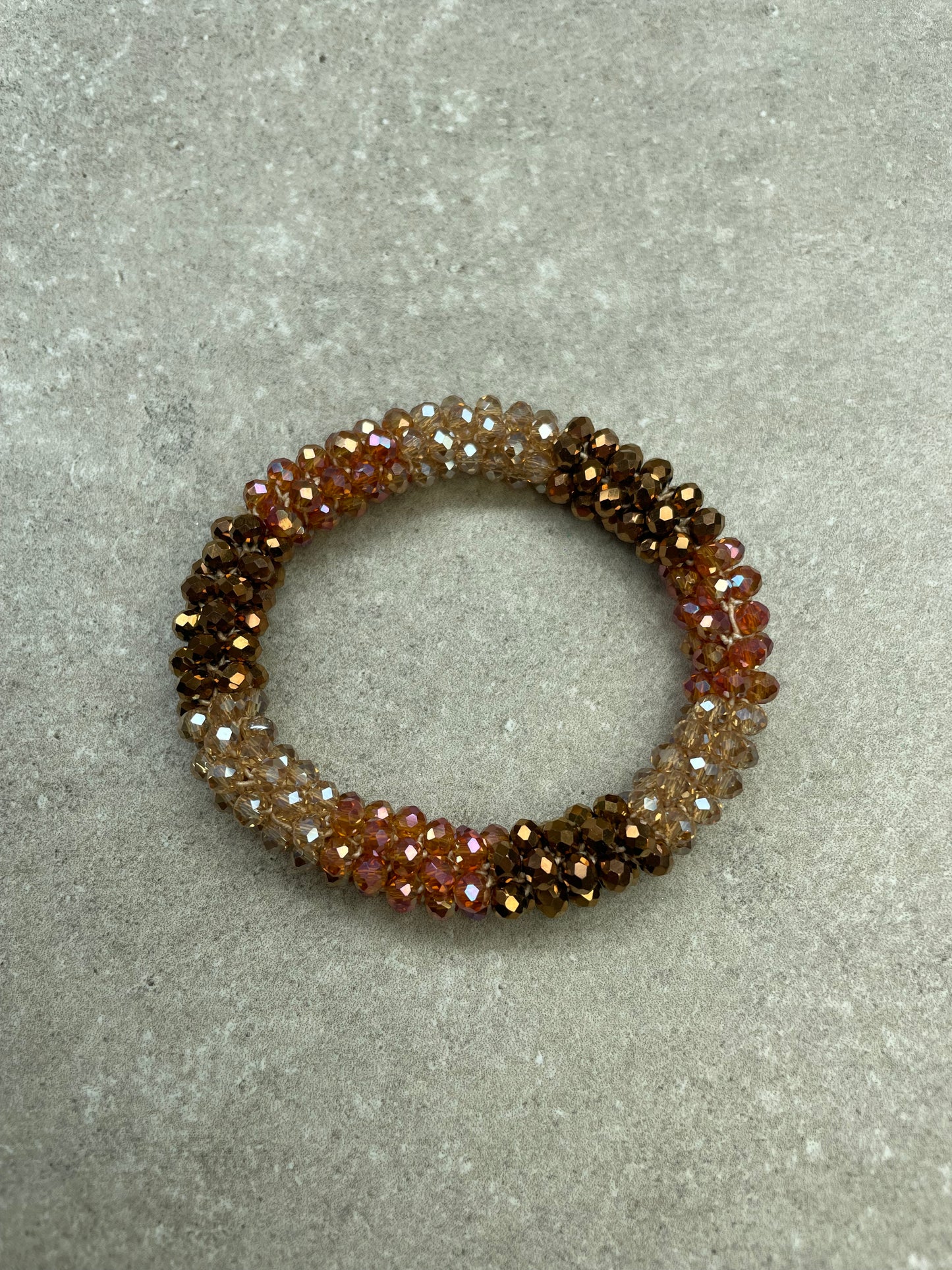 Knotband Classic 3 color Oranje, Bruin, Beige