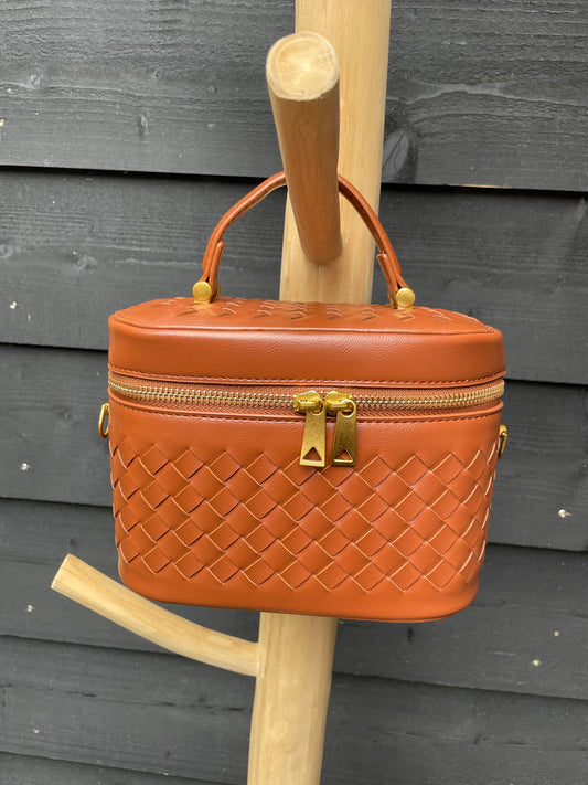 Gevlochten tas Cognac