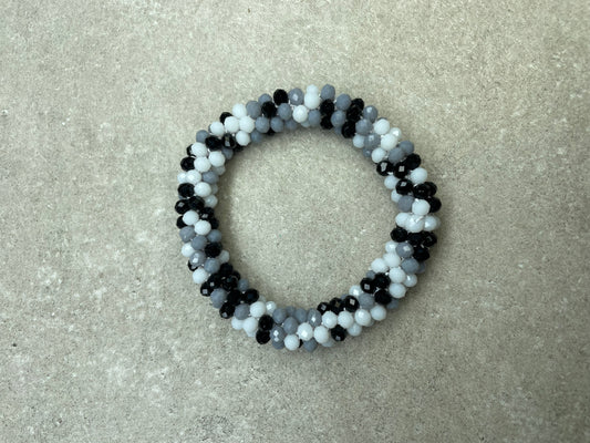 Knotband Classic Wit Grijs Zwart