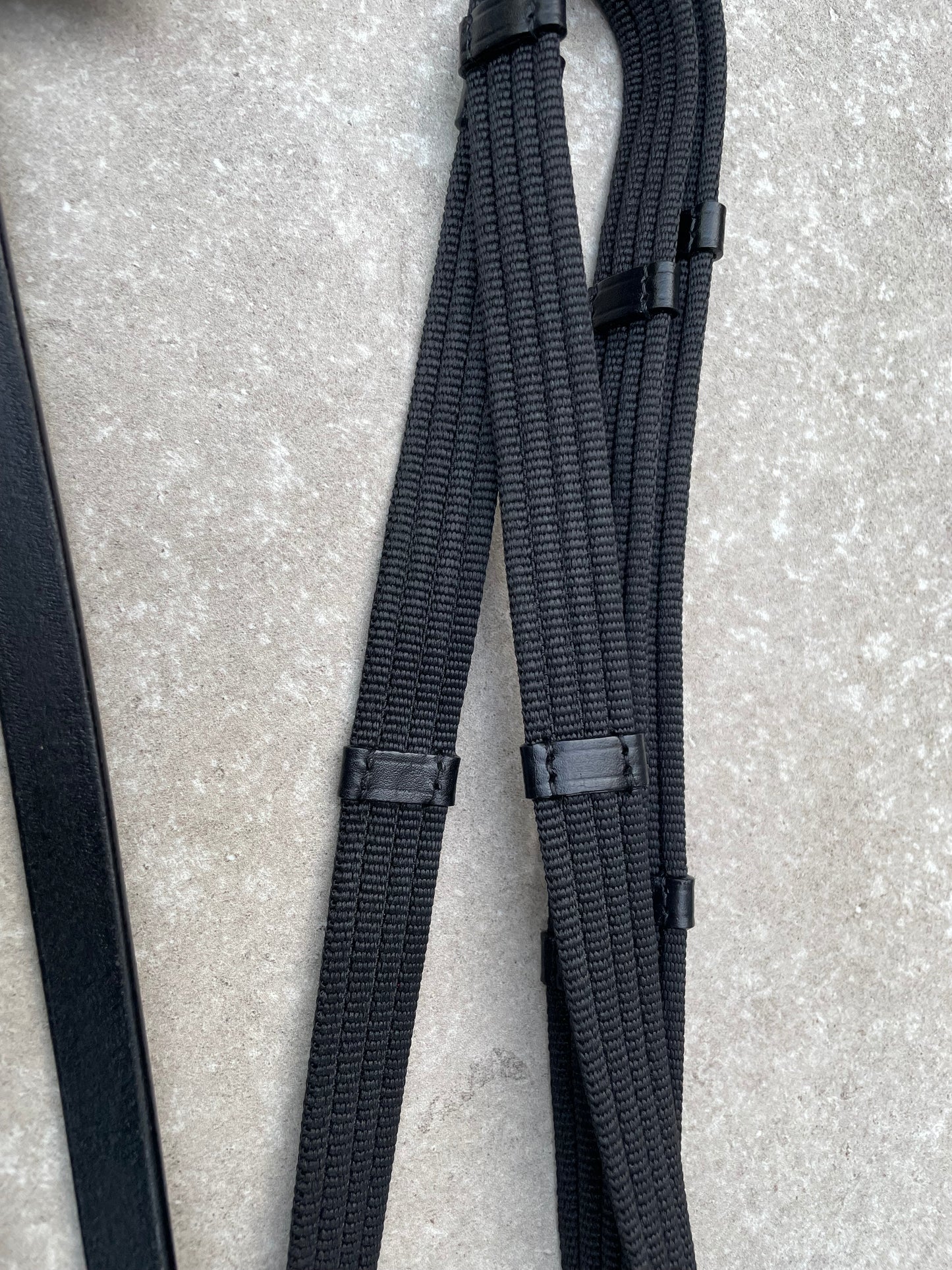 Teugels webbed zwart, Zilvere gesp