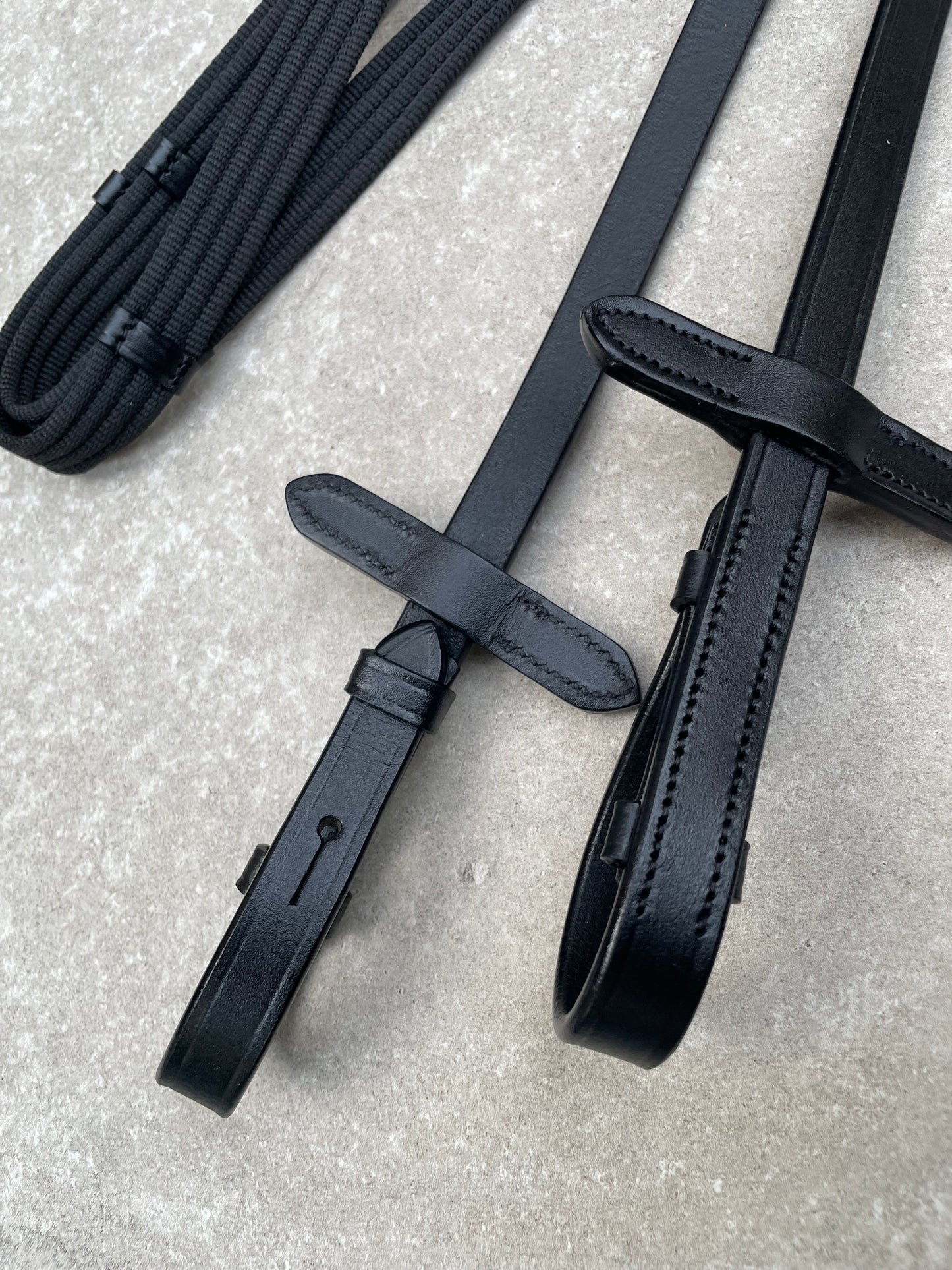 Teugels webbed zwart, Zilvere gesp